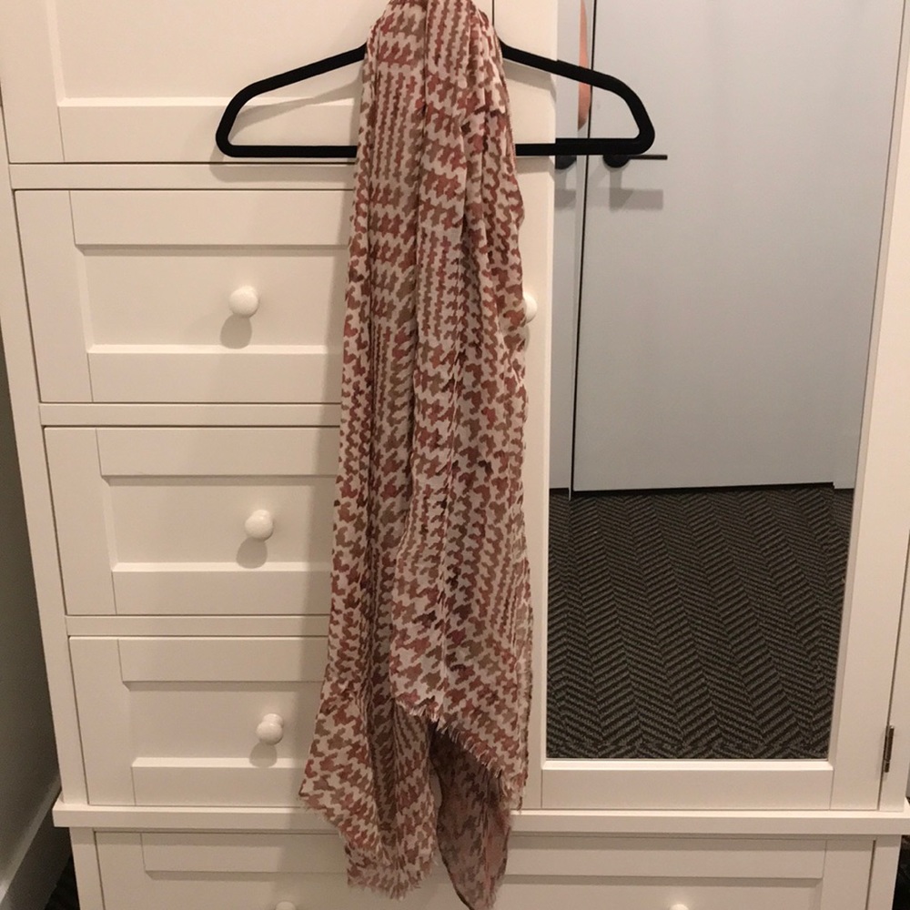 Brown Printed Scarf | Neutral Fall Scarf | Lightweight Fashion Accessory